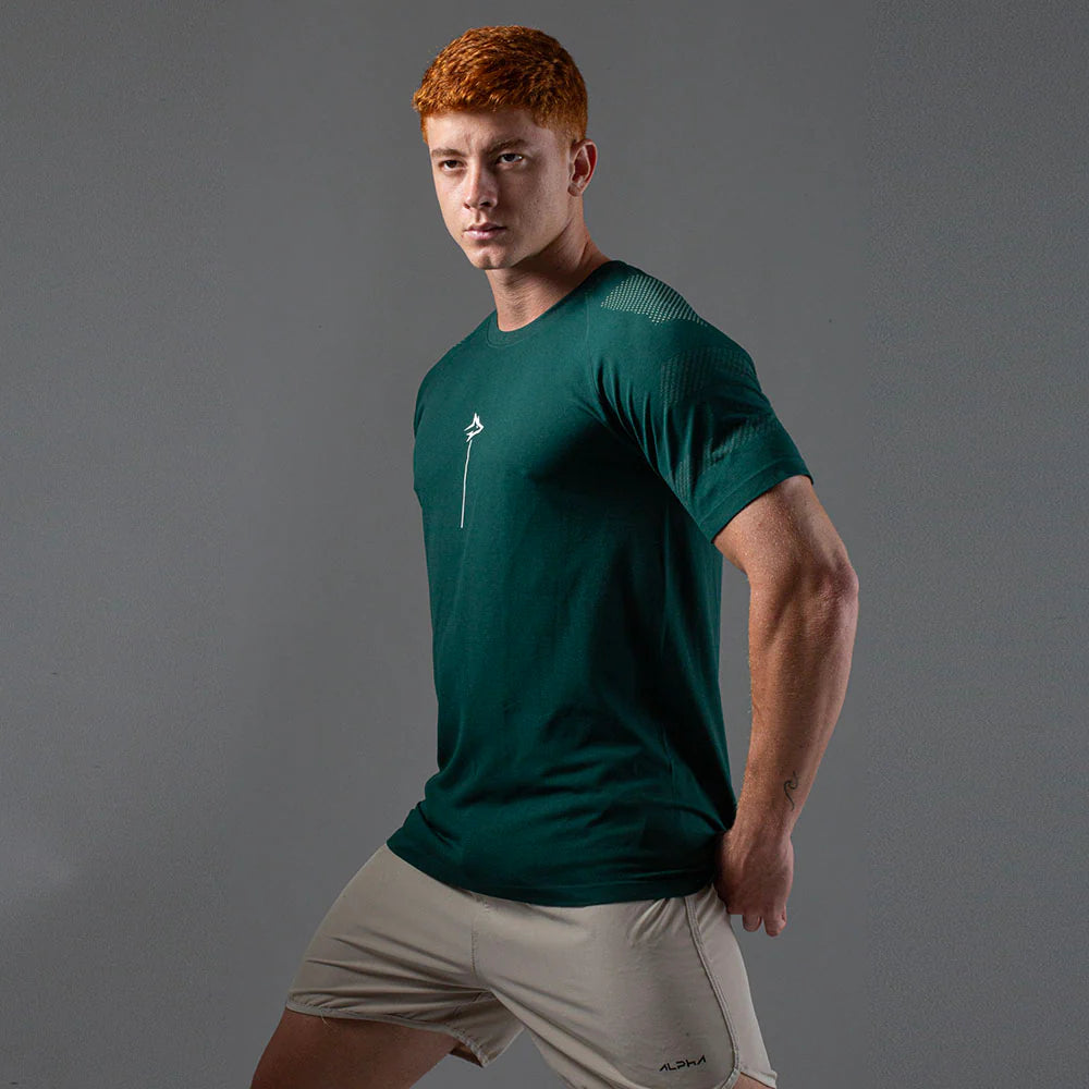 Camiseta Apex Dry Line Lupus Verde - Sem Costura