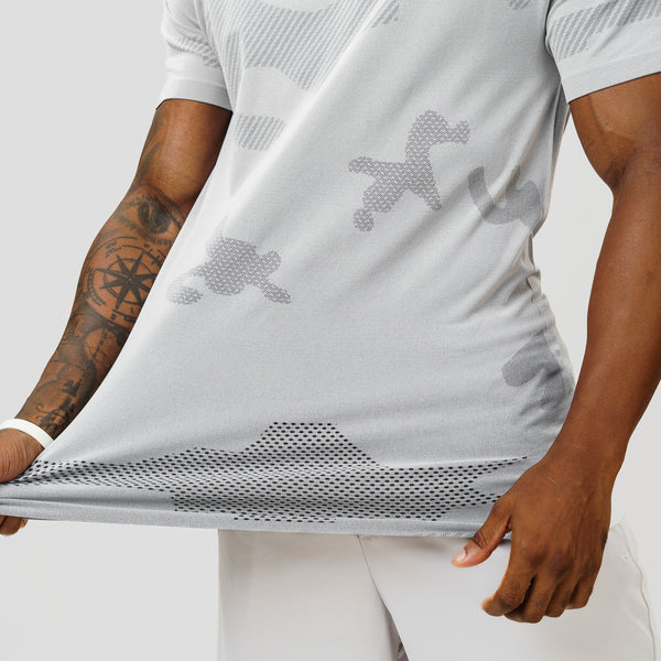 Camiseta Apex Dry Middle Lupus Cinza Gelo - Sem Costura