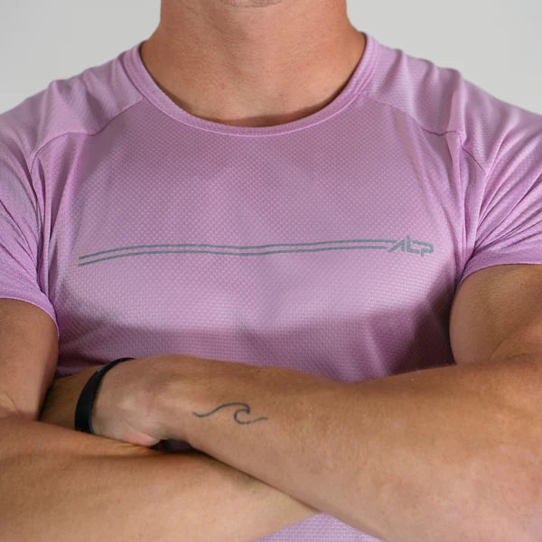 Camiseta Dry Fit Parallel Line Rosa Pétala