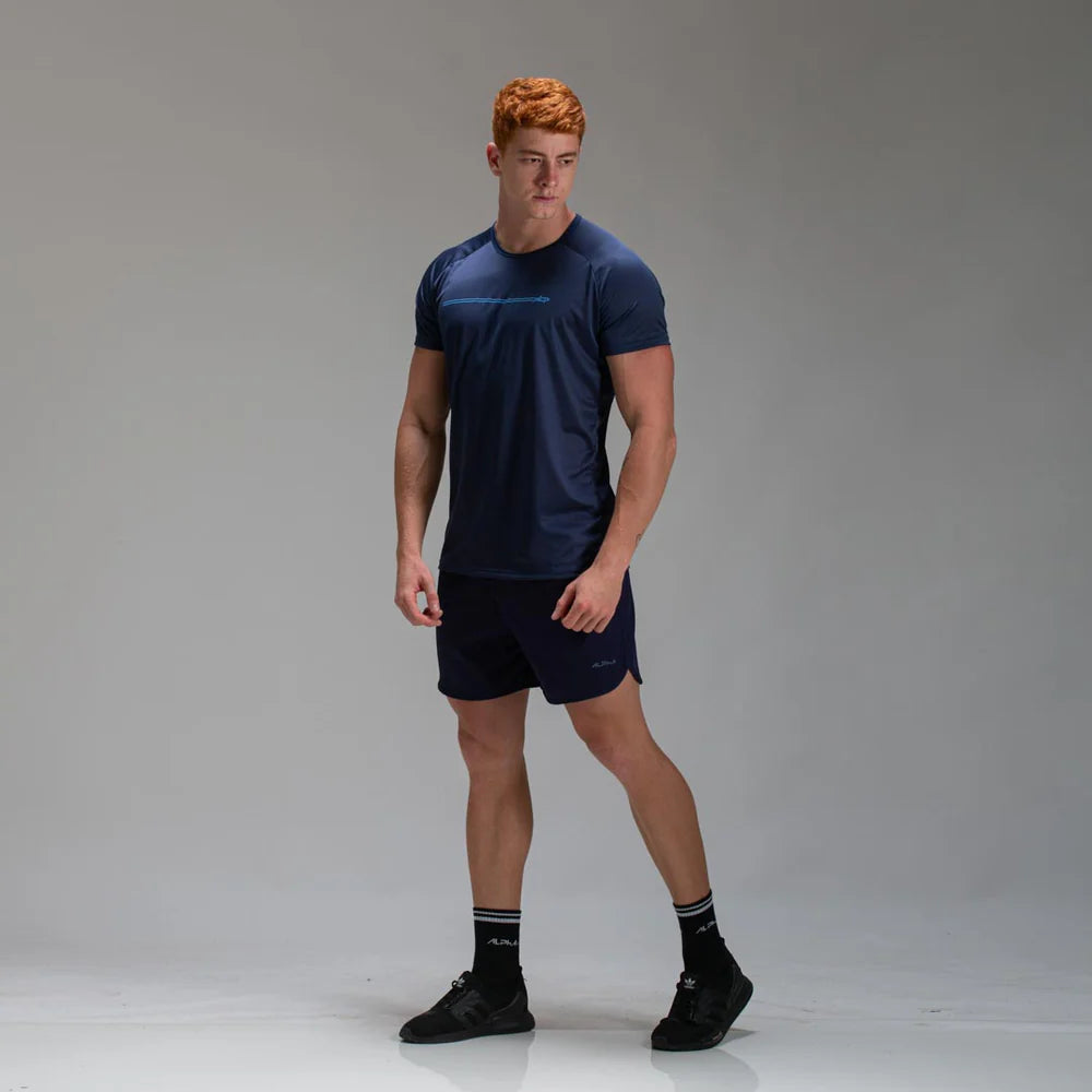 Camiseta Dry Fit Parallel Line Marinho Ashir