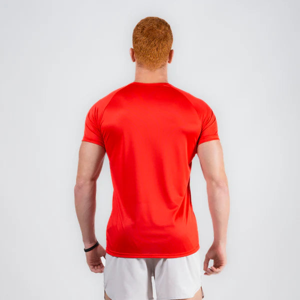 Camiseta Dry Fit Parallel Line Vermelho Acerola