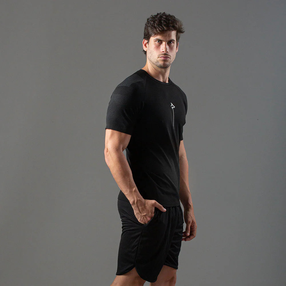 Camiseta Apex Dry Line Lupus Preto - Sem Costura