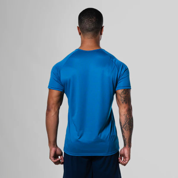 Camiseta Dry Fit Parallel Line Azul Safira
