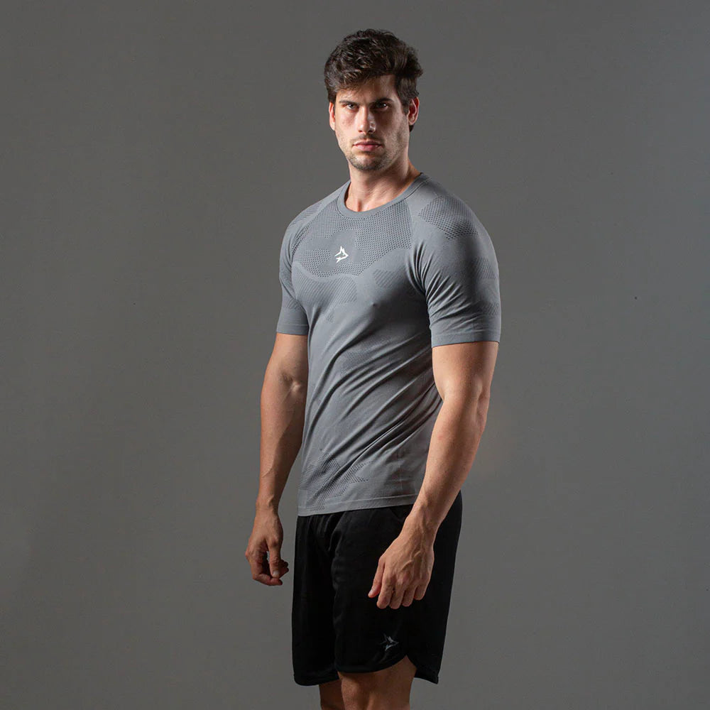 Camiseta Apex Dry Middle Lupus Cinza - Sem Costura