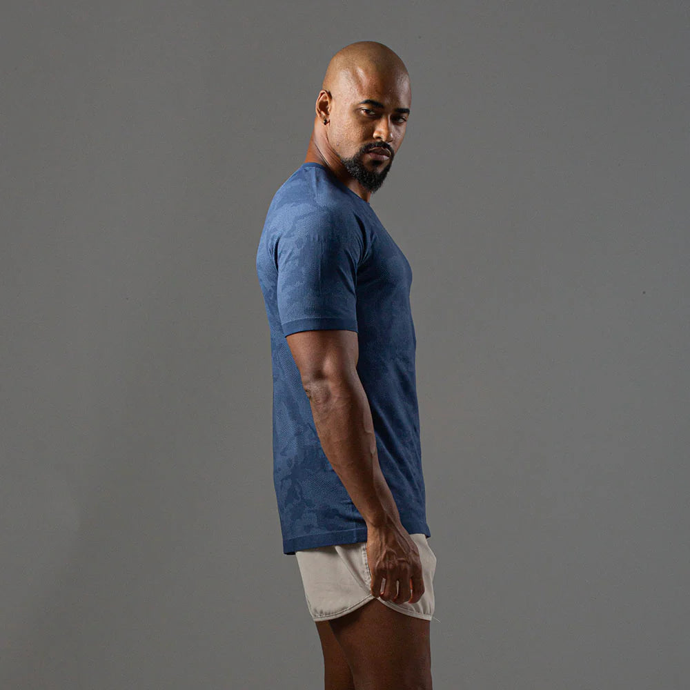 Camiseta Apex Dry New Lupus Marinho - Sem Costura