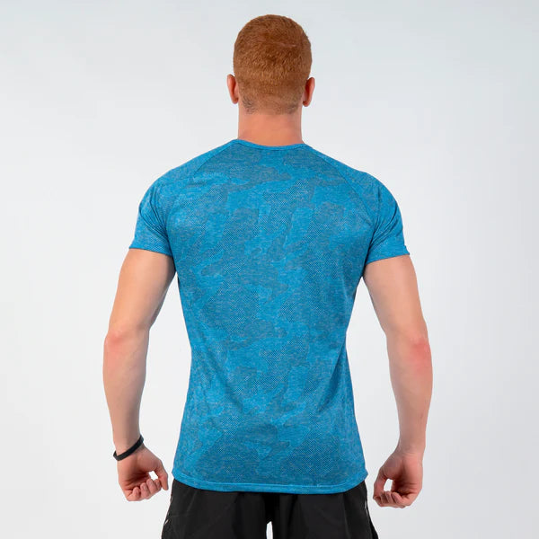 Camiseta Dry Fit Camuflada Middle Lupus Azul
