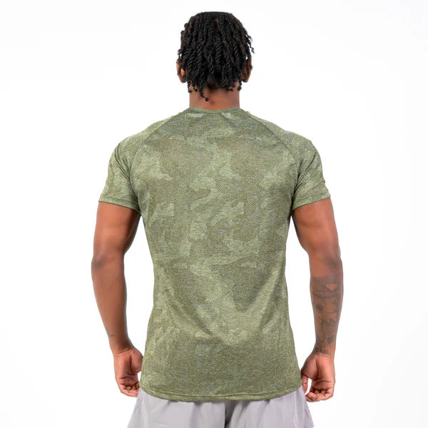 Camiseta Dry Fit Camuflada Middle Lupus Verde Oliva