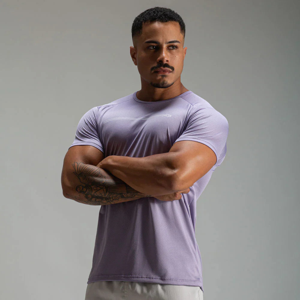 Camiseta Dry Fit Parallel Line Lilás Malva