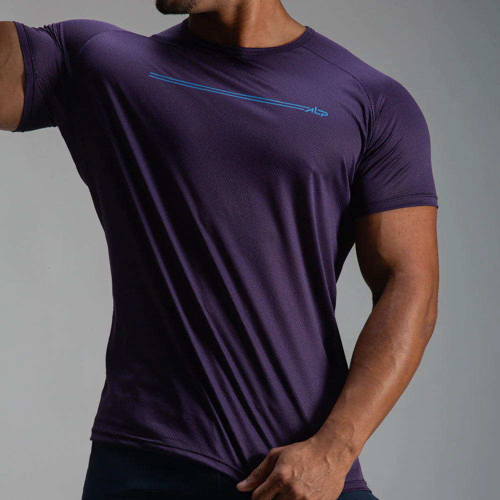 Camiseta Dry Fit Parallel Line Açaí