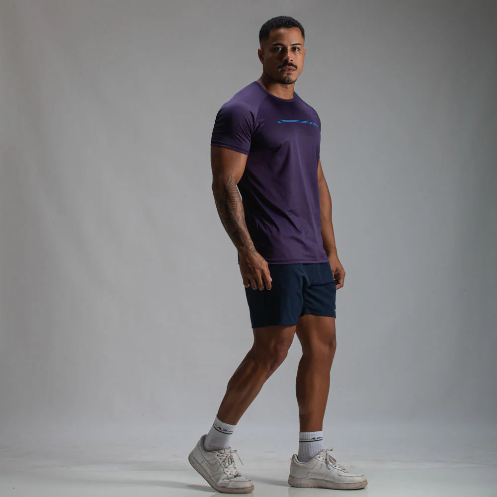 Camiseta Dry Fit Parallel Line Açaí