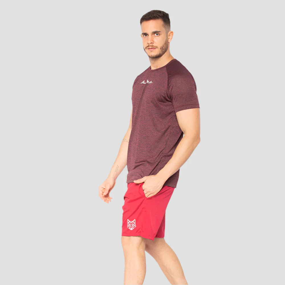 Camiseta Dry Fit New Fluid Mescla Vinho