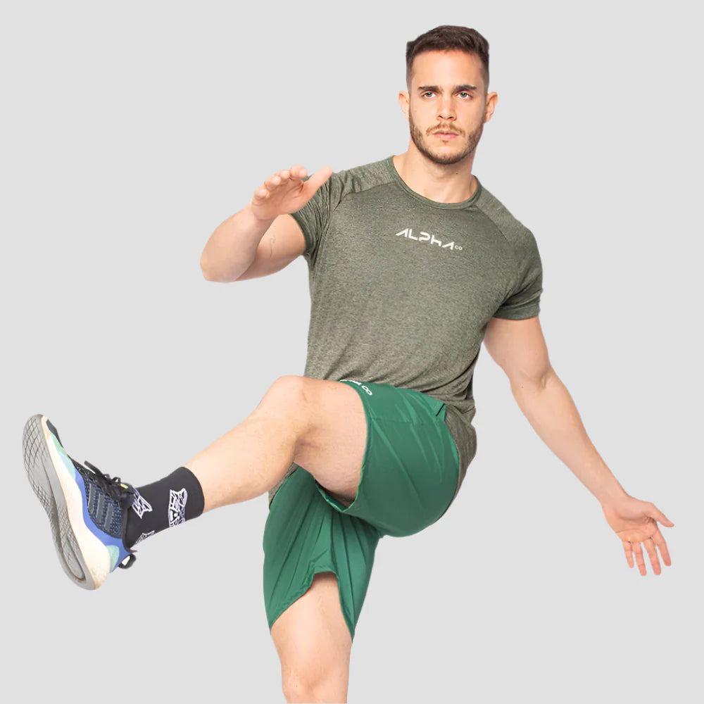 Camiseta Dry Fit New Fluid Mescla Verde
