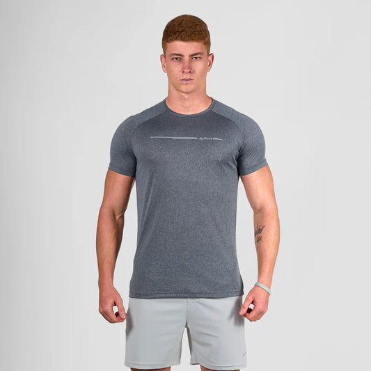 Camiseta Dry Fit Line Move Mescla Preto
