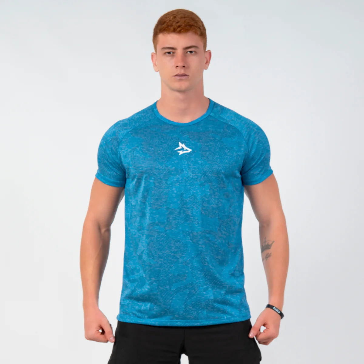 Camiseta Dry Fit Camuflada Middle Lupus Azul