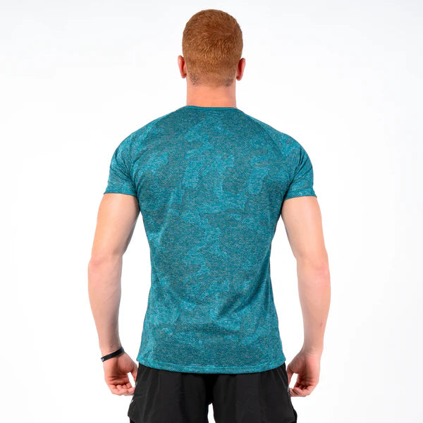 Camiseta Dry Fit Camuflada Middle Lupus Verde Água