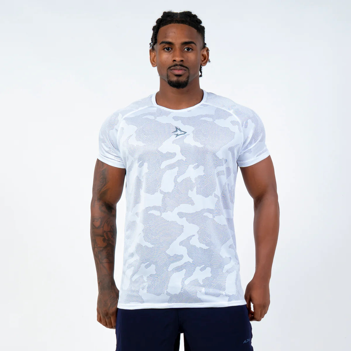 Camiseta Dry Fit Camuflada Middle Lupus Branco