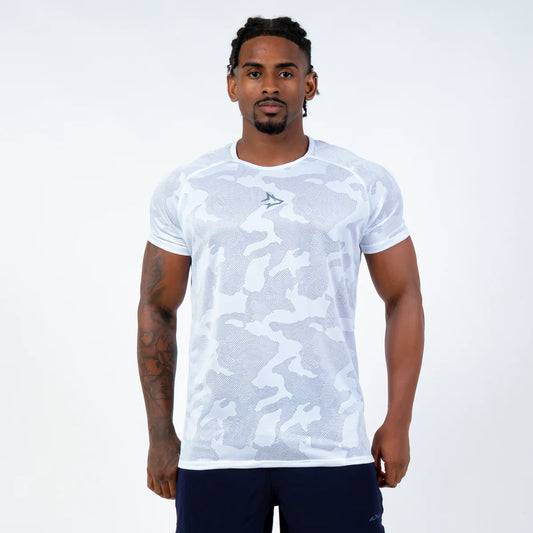 Camiseta Dry Fit Camuflada Middle Lupus Branco