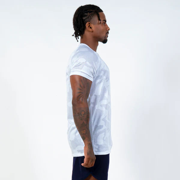 Camiseta Dry Fit Camuflada Middle Lupus Branco