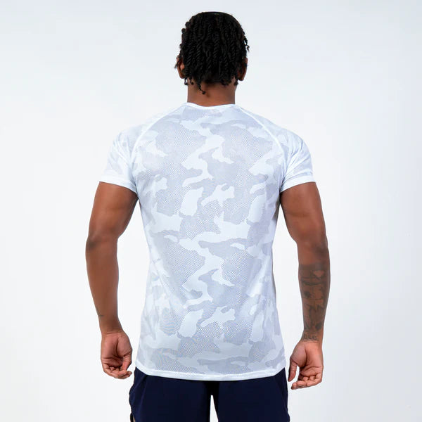 Camiseta Dry Fit Camuflada Middle Lupus Branco