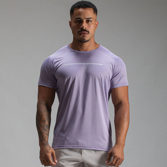 Camiseta Dry Fit Parallel Line Lilás Malva