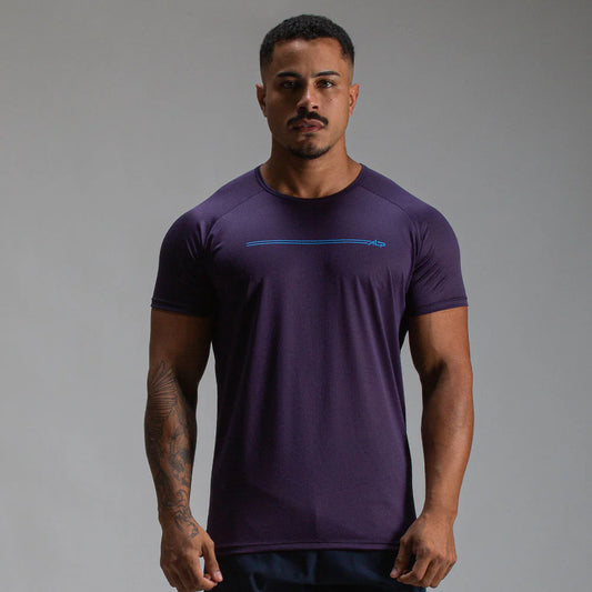 Camiseta Dry Fit Parallel Line Açaí